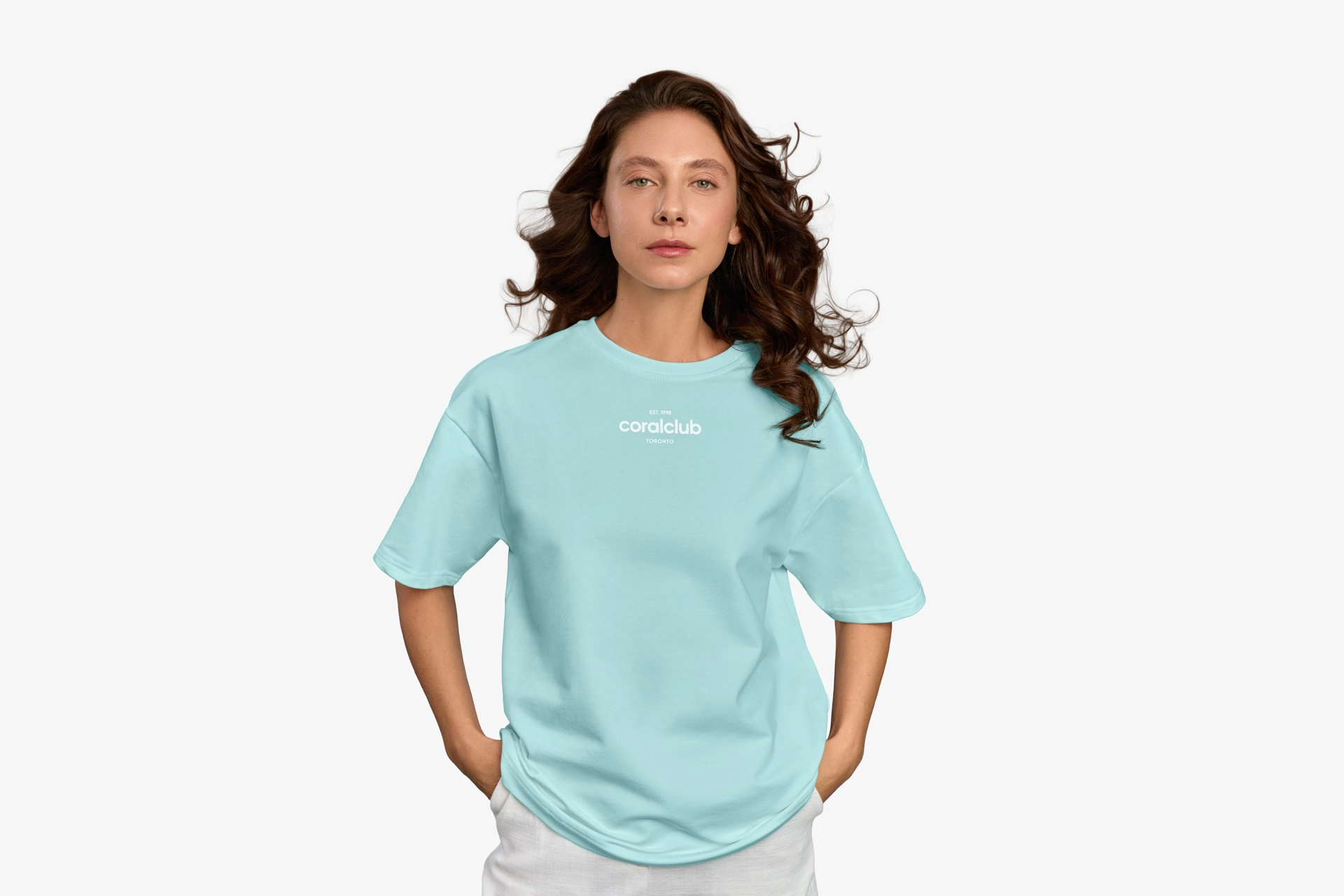 T-shirt oversize, corallo