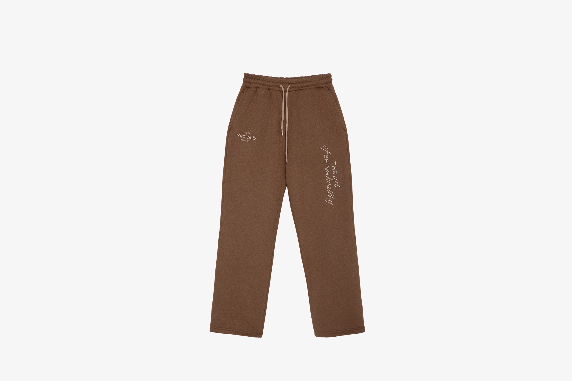 Pantaloni a gamba dritta unisex, marroni